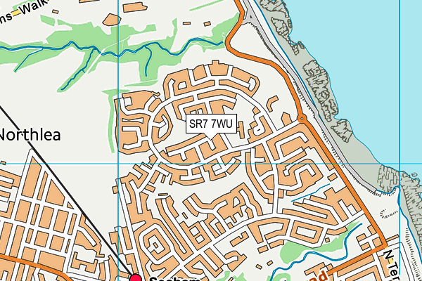 SR7 7WU map - OS VectorMap District (Ordnance Survey)