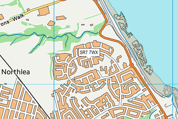 SR7 7WX map - OS VectorMap District (Ordnance Survey)