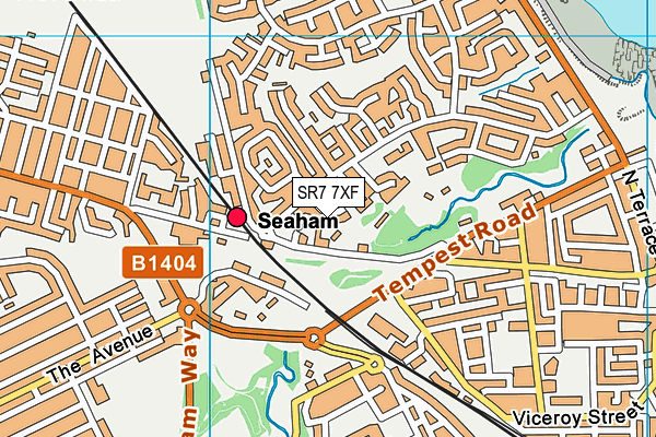 SR7 7XF map - OS VectorMap District (Ordnance Survey)