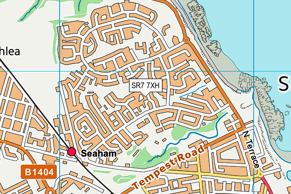 SR7 7XH map - OS VectorMap District (Ordnance Survey)