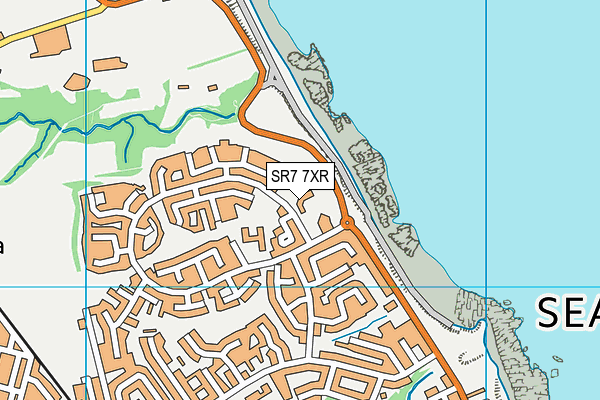 SR7 7XR map - OS VectorMap District (Ordnance Survey)