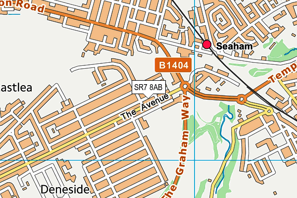 SR7 8AB map - OS VectorMap District (Ordnance Survey)