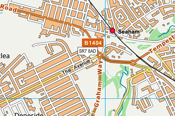 SR7 8AD map - OS VectorMap District (Ordnance Survey)