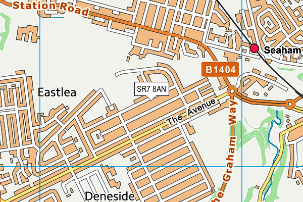 SR7 8AN map - OS VectorMap District (Ordnance Survey)
