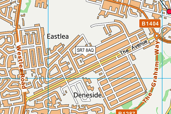 SR7 8AQ map - OS VectorMap District (Ordnance Survey)