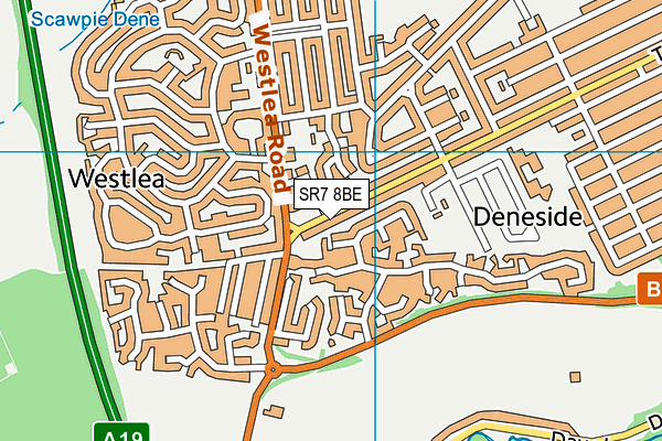 SR7 8BE map - OS VectorMap District (Ordnance Survey)