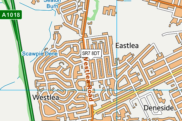 SR7 8DT map - OS VectorMap District (Ordnance Survey)