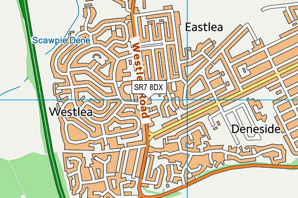 SR7 8DX map - OS VectorMap District (Ordnance Survey)