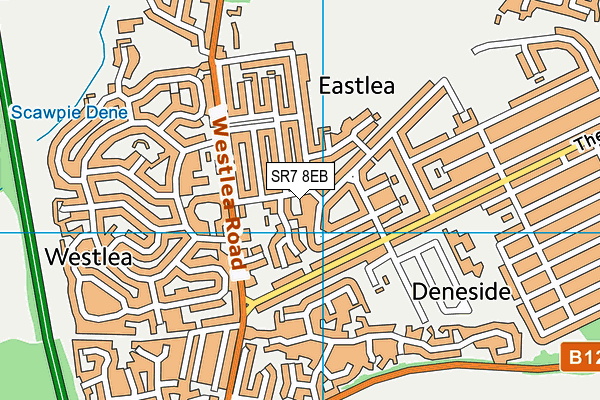 SR7 8EB map - OS VectorMap District (Ordnance Survey)