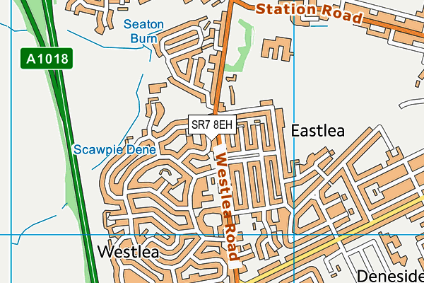 SR7 8EH map - OS VectorMap District (Ordnance Survey)