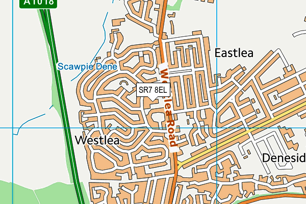 SR7 8EL map - OS VectorMap District (Ordnance Survey)