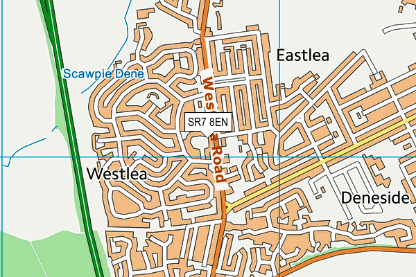 SR7 8EN map - OS VectorMap District (Ordnance Survey)