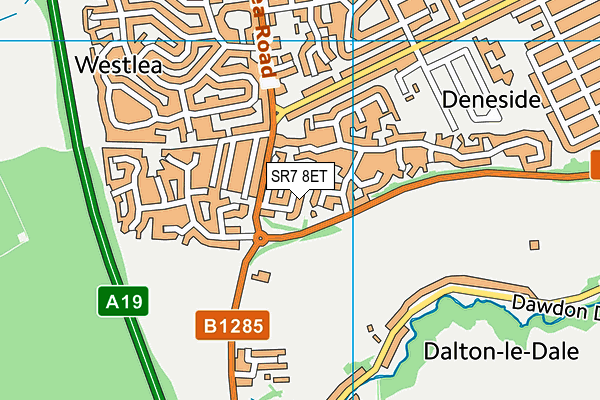 SR7 8ET map - OS VectorMap District (Ordnance Survey)