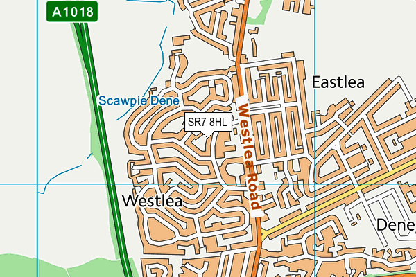 SR7 8HL map - OS VectorMap District (Ordnance Survey)