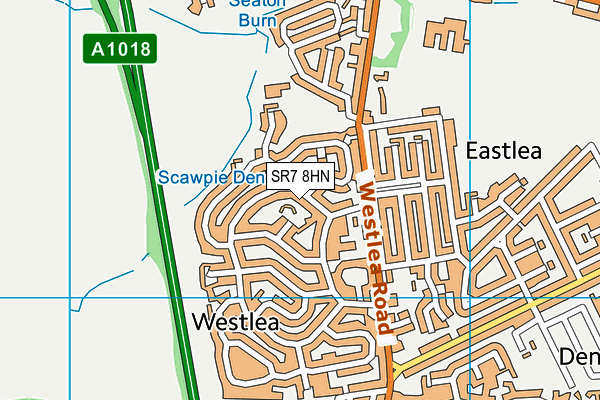 SR7 8HN map - OS VectorMap District (Ordnance Survey)