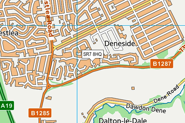 SR7 8HQ map - OS VectorMap District (Ordnance Survey)