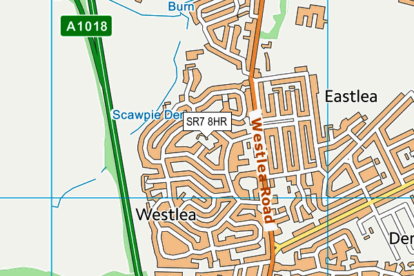 SR7 8HR map - OS VectorMap District (Ordnance Survey)