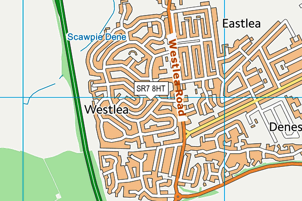 SR7 8HT map - OS VectorMap District (Ordnance Survey)