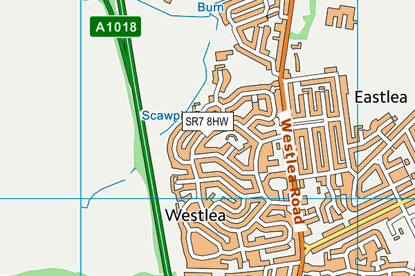 SR7 8HW map - OS VectorMap District (Ordnance Survey)