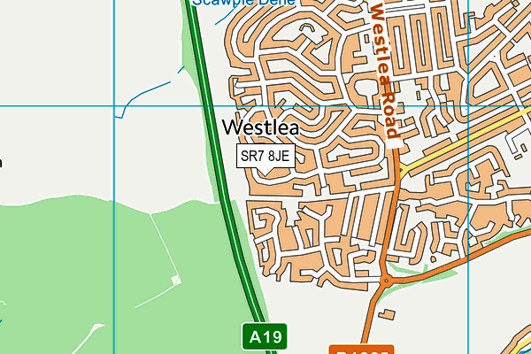 SR7 8JE map - OS VectorMap District (Ordnance Survey)