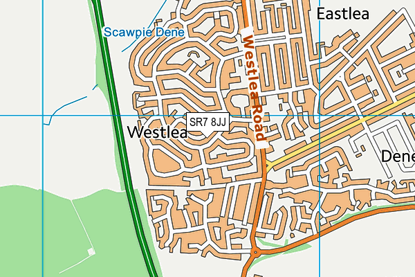 SR7 8JJ map - OS VectorMap District (Ordnance Survey)