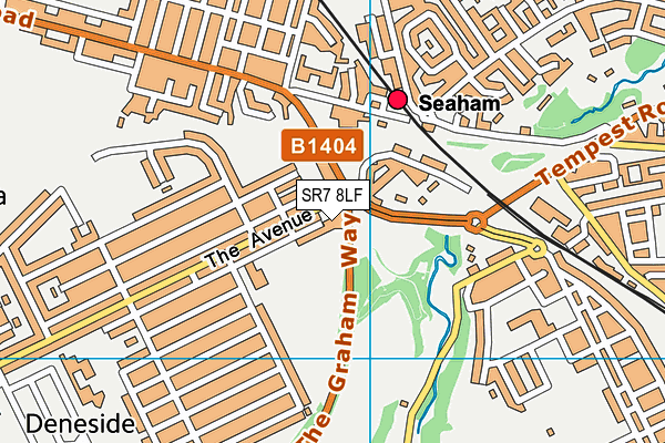 SR7 8LF map - OS VectorMap District (Ordnance Survey)