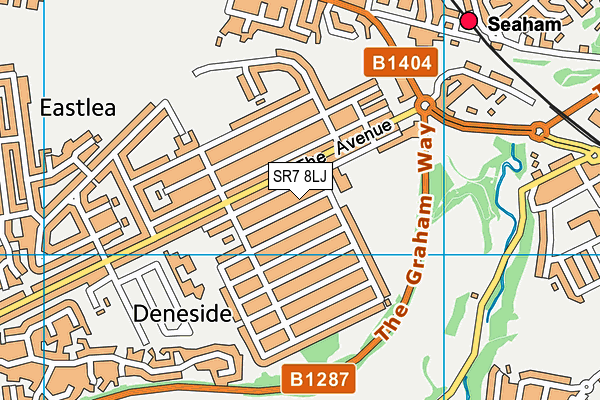 SR7 8LJ map - OS VectorMap District (Ordnance Survey)