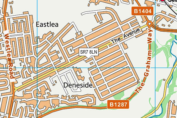SR7 8LN map - OS VectorMap District (Ordnance Survey)