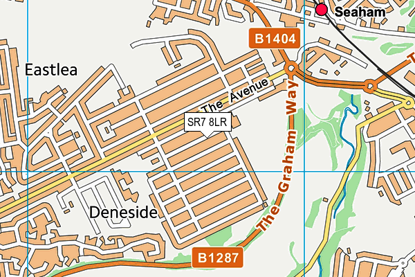 SR7 8LR map - OS VectorMap District (Ordnance Survey)