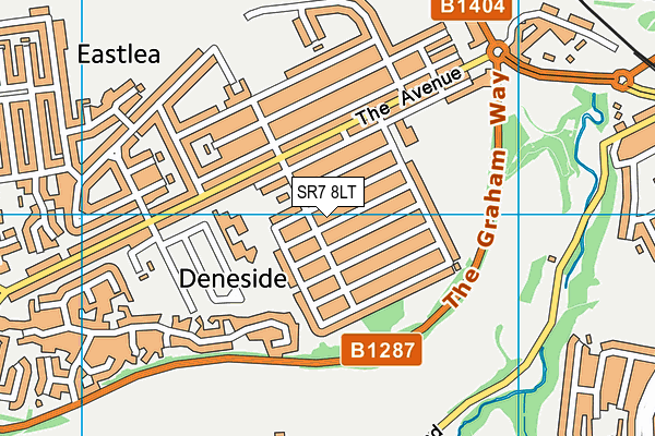 SR7 8LT map - OS VectorMap District (Ordnance Survey)