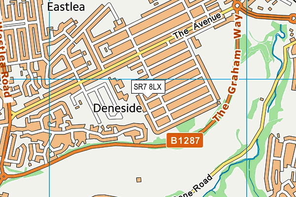 SR7 8LX map - OS VectorMap District (Ordnance Survey)