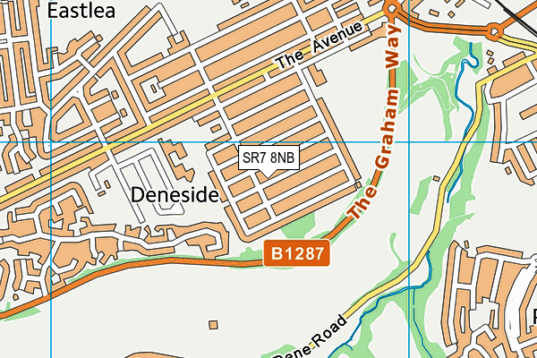 SR7 8NB map - OS VectorMap District (Ordnance Survey)
