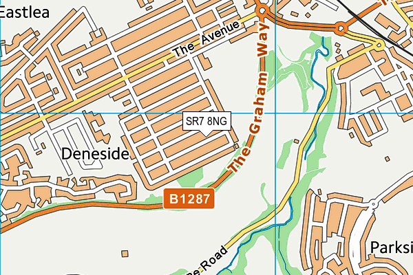 SR7 8NG map - OS VectorMap District (Ordnance Survey)
