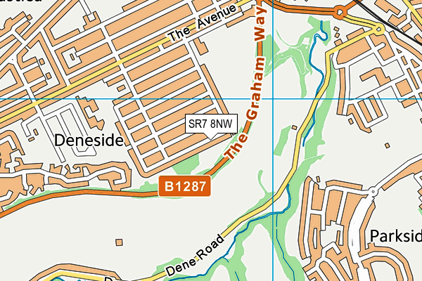 SR7 8NW map - OS VectorMap District (Ordnance Survey)