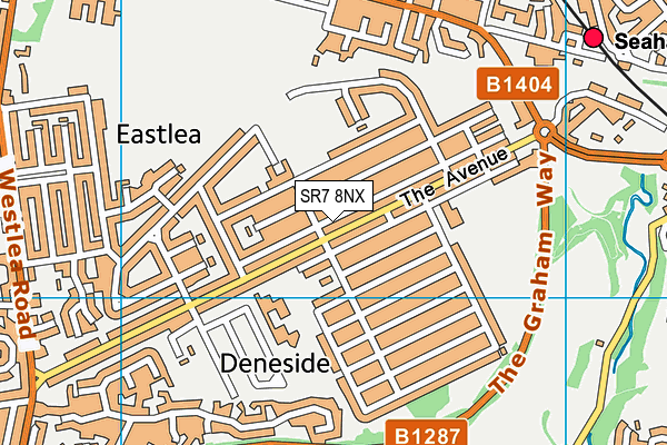 SR7 8NX map - OS VectorMap District (Ordnance Survey)