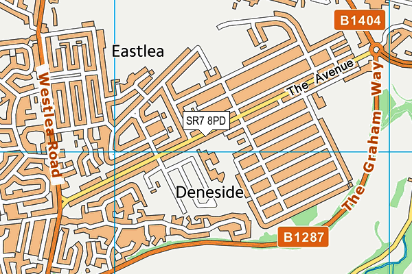 SR7 8PD map - OS VectorMap District (Ordnance Survey)