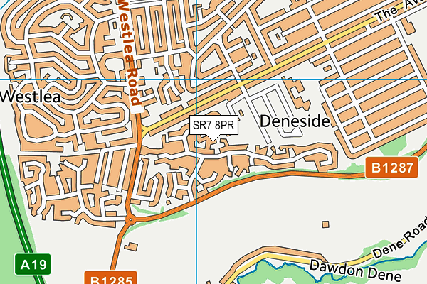 SR7 8PR map - OS VectorMap District (Ordnance Survey)