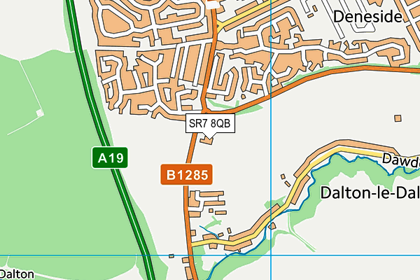 SR7 8QB map - OS VectorMap District (Ordnance Survey)