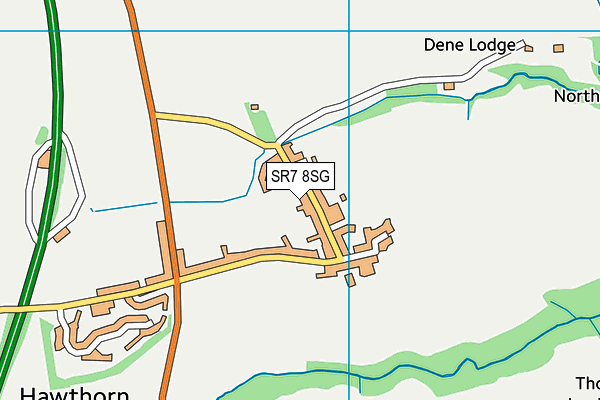 SR7 8SG map - OS VectorMap District (Ordnance Survey)