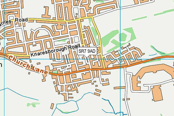 SR7 9AD map - OS VectorMap District (Ordnance Survey)