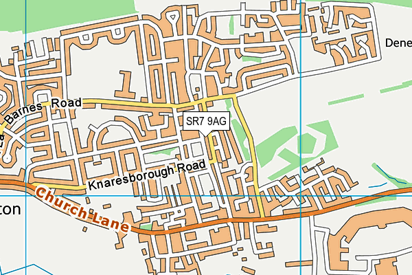 SR7 9AG map - OS VectorMap District (Ordnance Survey)