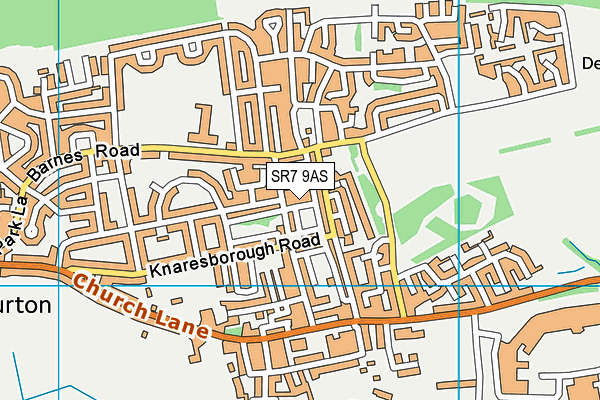 SR7 9AS map - OS VectorMap District (Ordnance Survey)