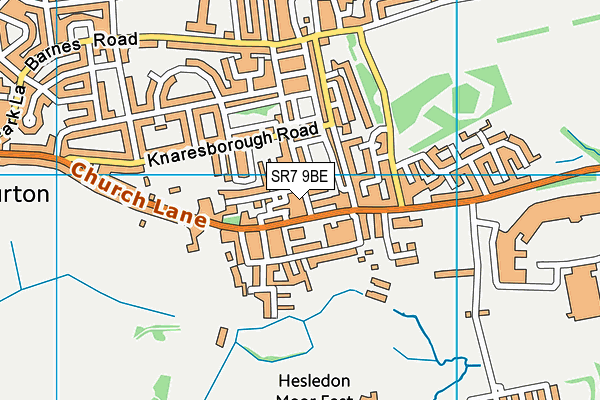 SR7 9BE map - OS VectorMap District (Ordnance Survey)