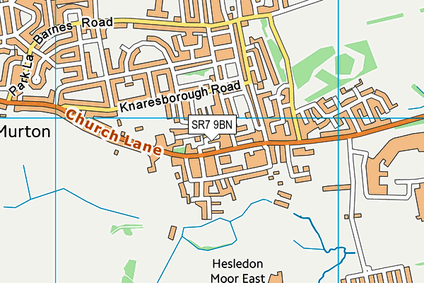 SR7 9BN map - OS VectorMap District (Ordnance Survey)