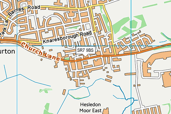 SR7 9BS map - OS VectorMap District (Ordnance Survey)