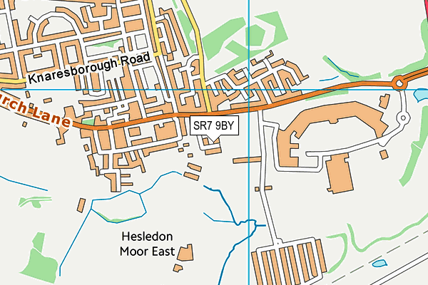 SR7 9BY map - OS VectorMap District (Ordnance Survey)