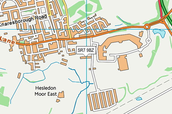 SR7 9BZ map - OS VectorMap District (Ordnance Survey)