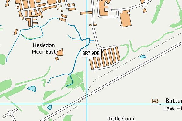 SR7 9DB map - OS VectorMap District (Ordnance Survey)