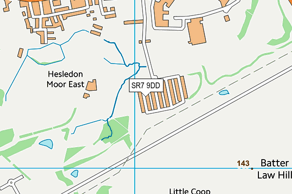 SR7 9DD map - OS VectorMap District (Ordnance Survey)