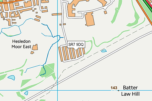 SR7 9DQ map - OS VectorMap District (Ordnance Survey)